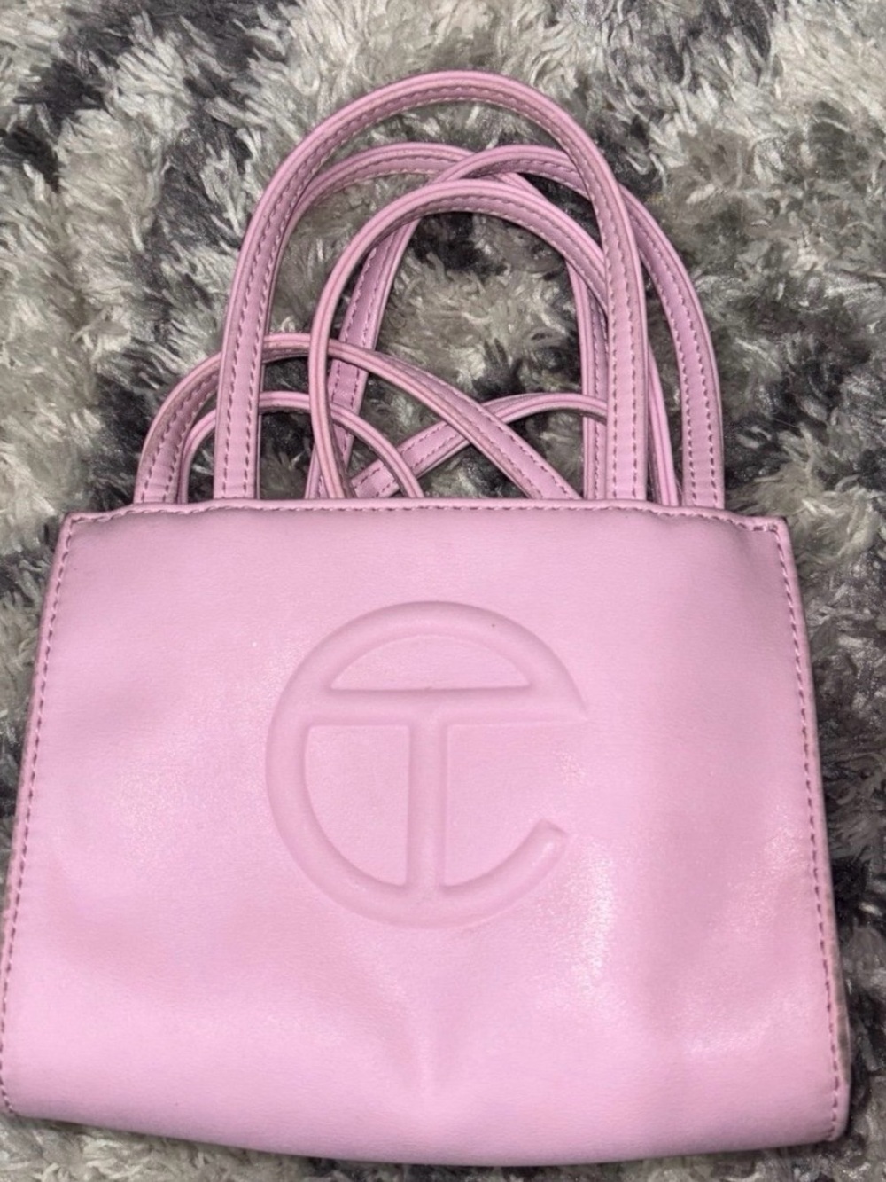 Telfar Mini Shopping Bag in Light Pink